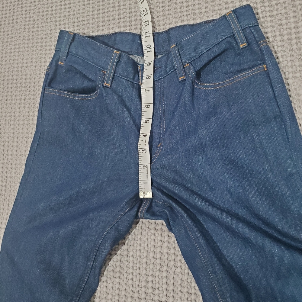 LEVI'S ORANGE TAB Bell Bottoms Dark Wash Blue Jeans Vintage Big Bell - Picture 12 of 15